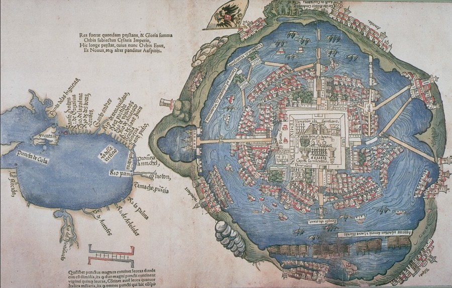 Map of Tenochtitlan 1524